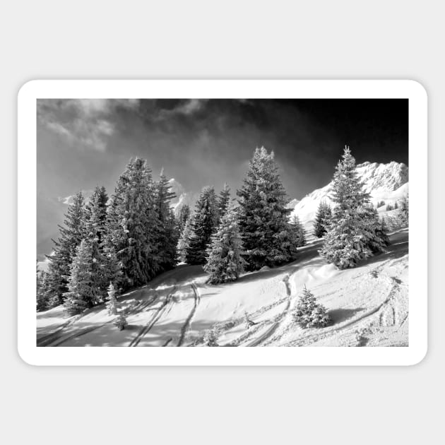 Courchevel 3 Valleys French Alps France Sticker by AndyEvansPhotos